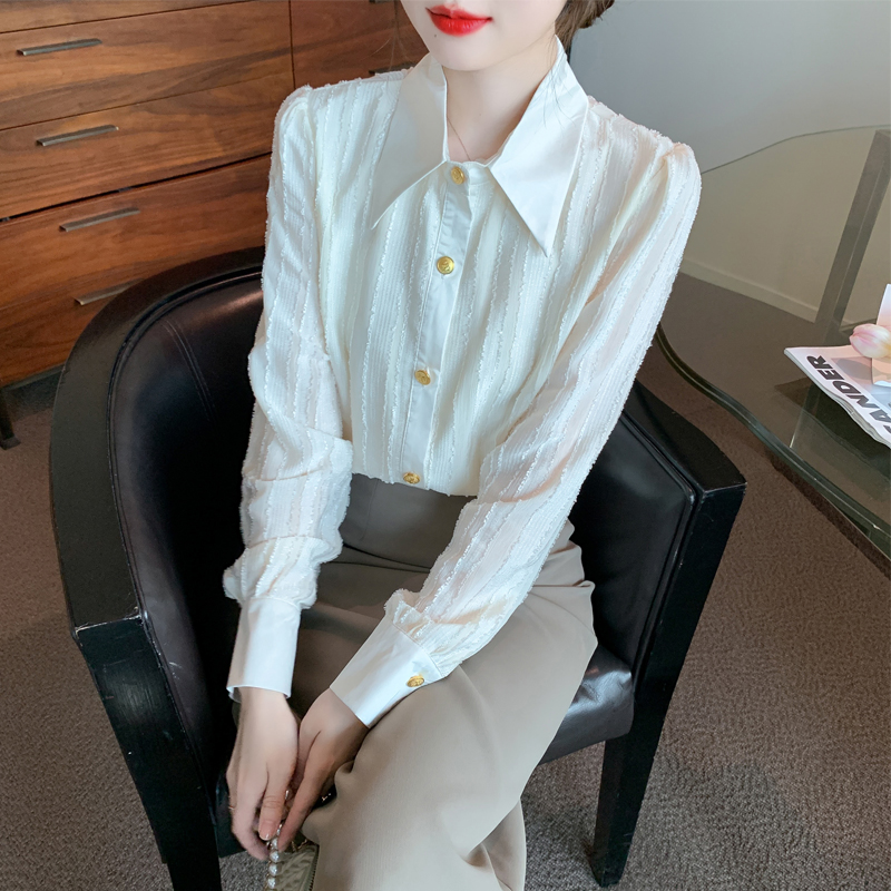 Profession all-match chiffon shirt commuting autumn shirts