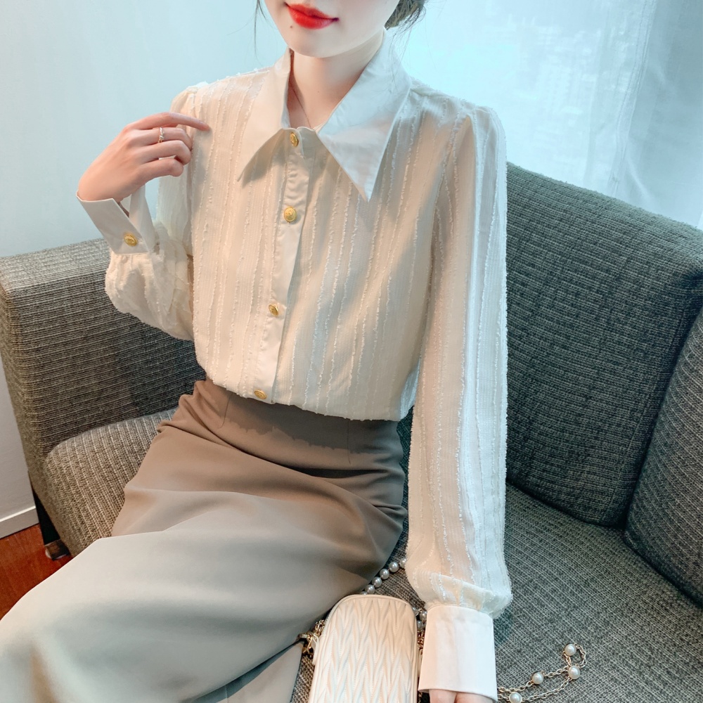 Profession all-match chiffon shirt commuting autumn shirts