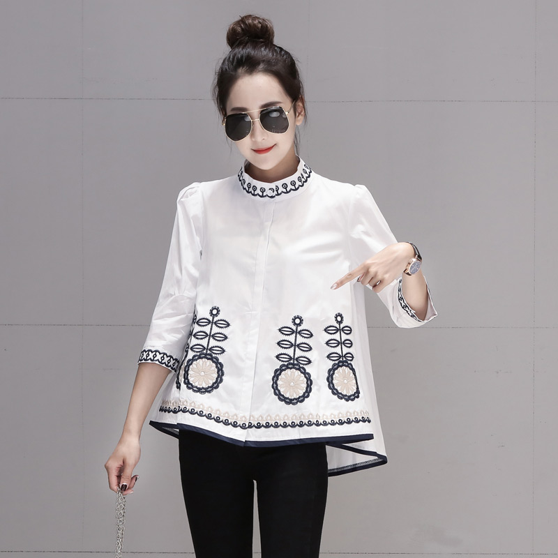 Autumn tops Korean style doll shirt for women