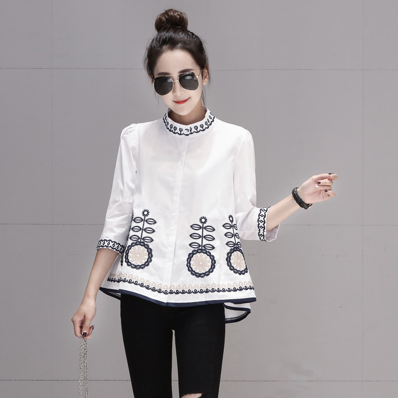 Autumn tops Korean style doll shirt for women