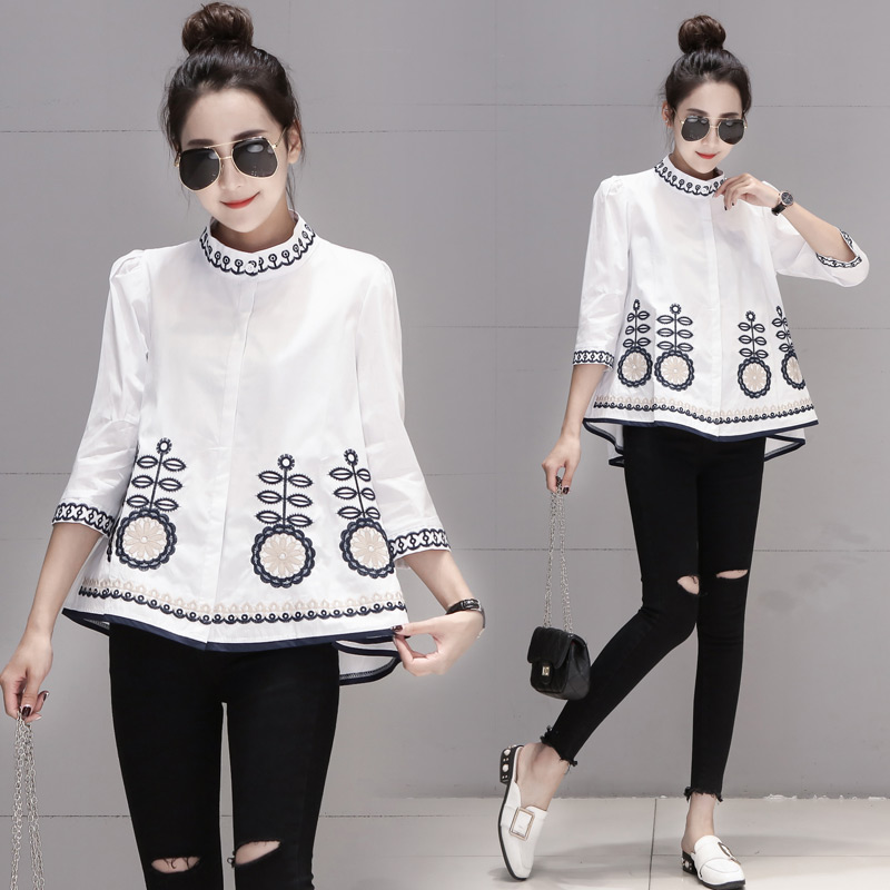 Autumn tops Korean style doll shirt for women