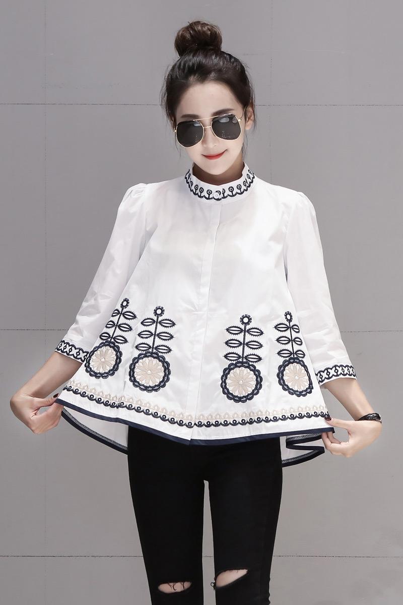 Autumn tops Korean style doll shirt for women