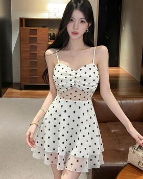 Enticement sexy sling V-neck spicegirl dress