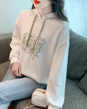 Embroidery all-match coat Korean style tops for women