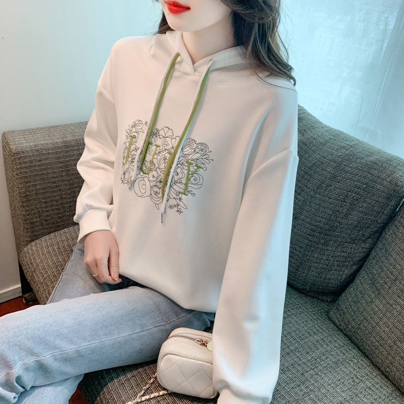 Embroidery all-match coat Korean style tops for women