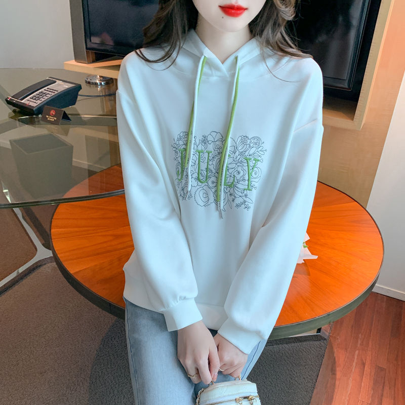 Embroidery all-match coat Korean style tops for women