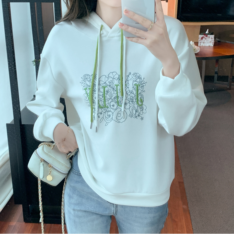 Embroidery all-match coat Korean style tops for women