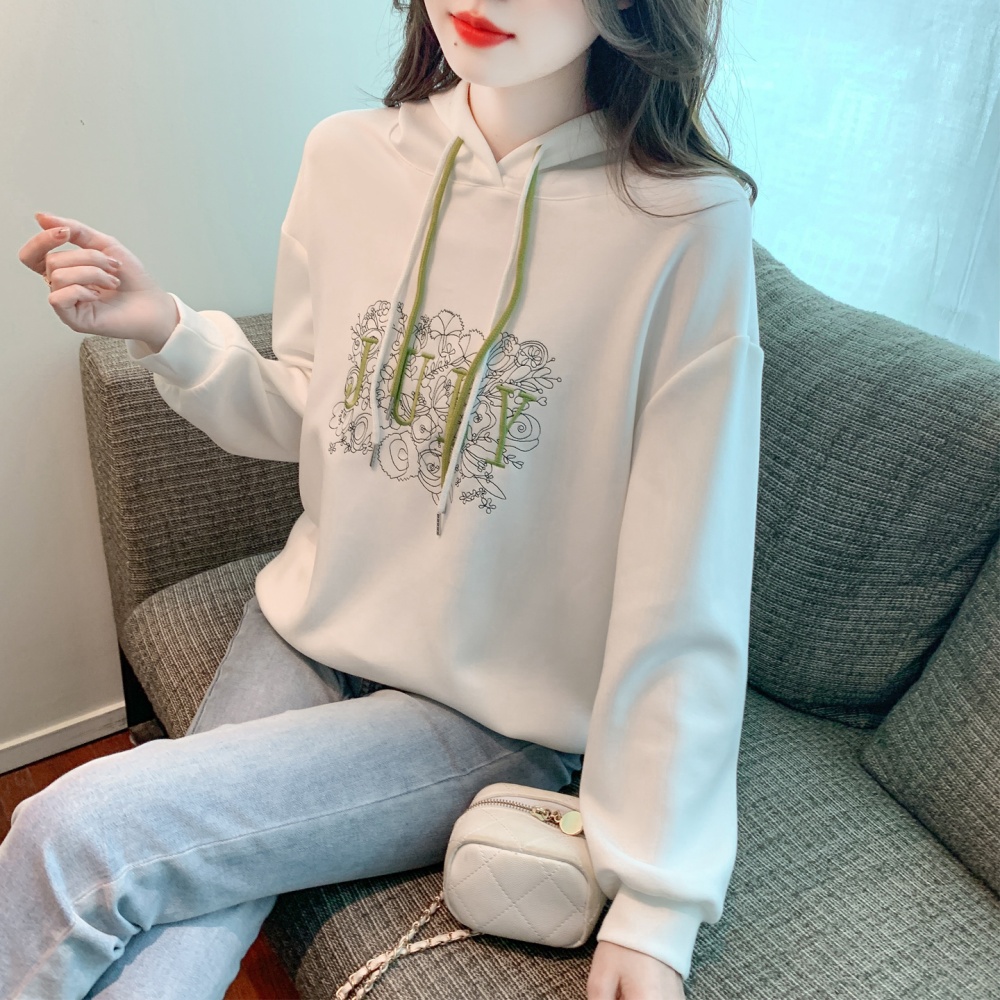Embroidery all-match coat Korean style tops for women