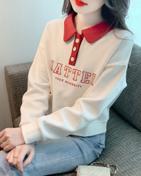 All-match printing hoodie autumn letters coat