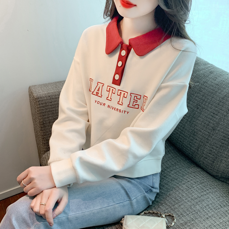 All-match printing hoodie autumn letters coat