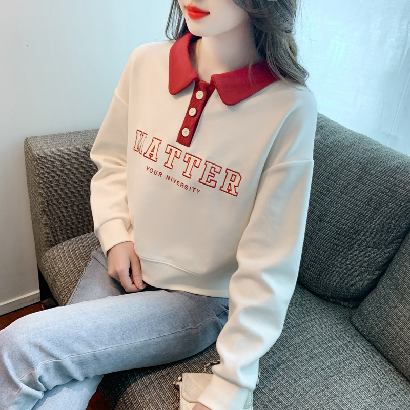 All-match printing hoodie autumn letters coat