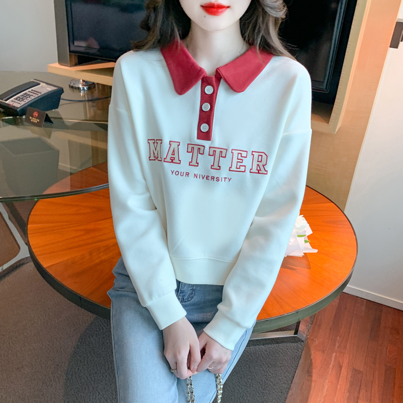All-match printing hoodie autumn letters coat