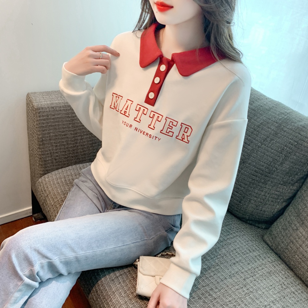 All-match printing hoodie autumn letters coat
