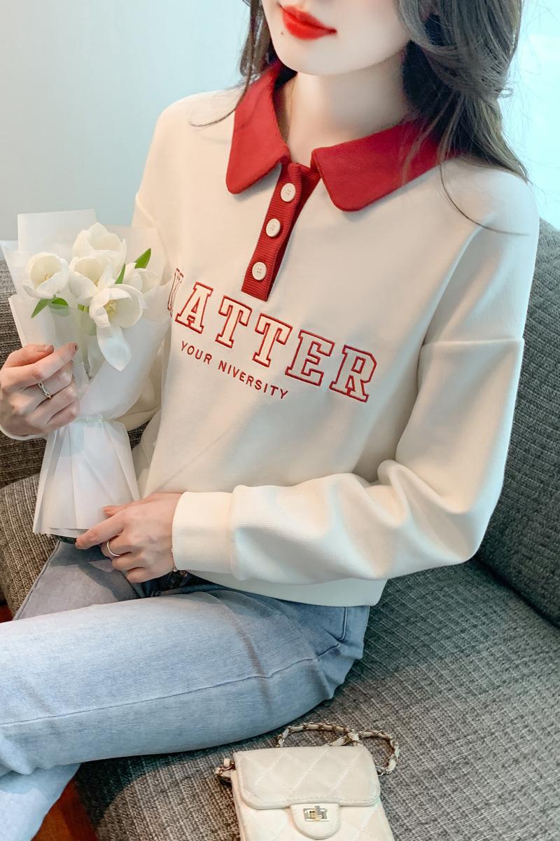 All-match printing hoodie autumn letters coat