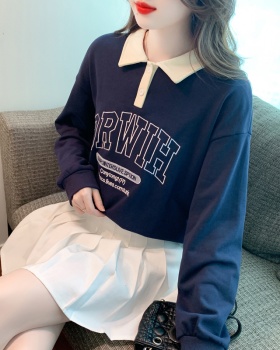 American style autumn tops all-match pullover hoodie for women