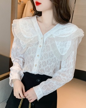 Autumn lace shirts long sleeve shirt for women