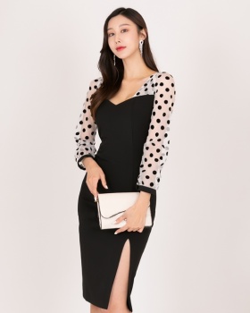 Gauze package hip formal dress temperament dress