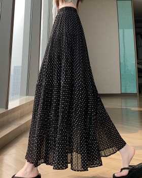 Cake spring and summer skirt polka dot long dress