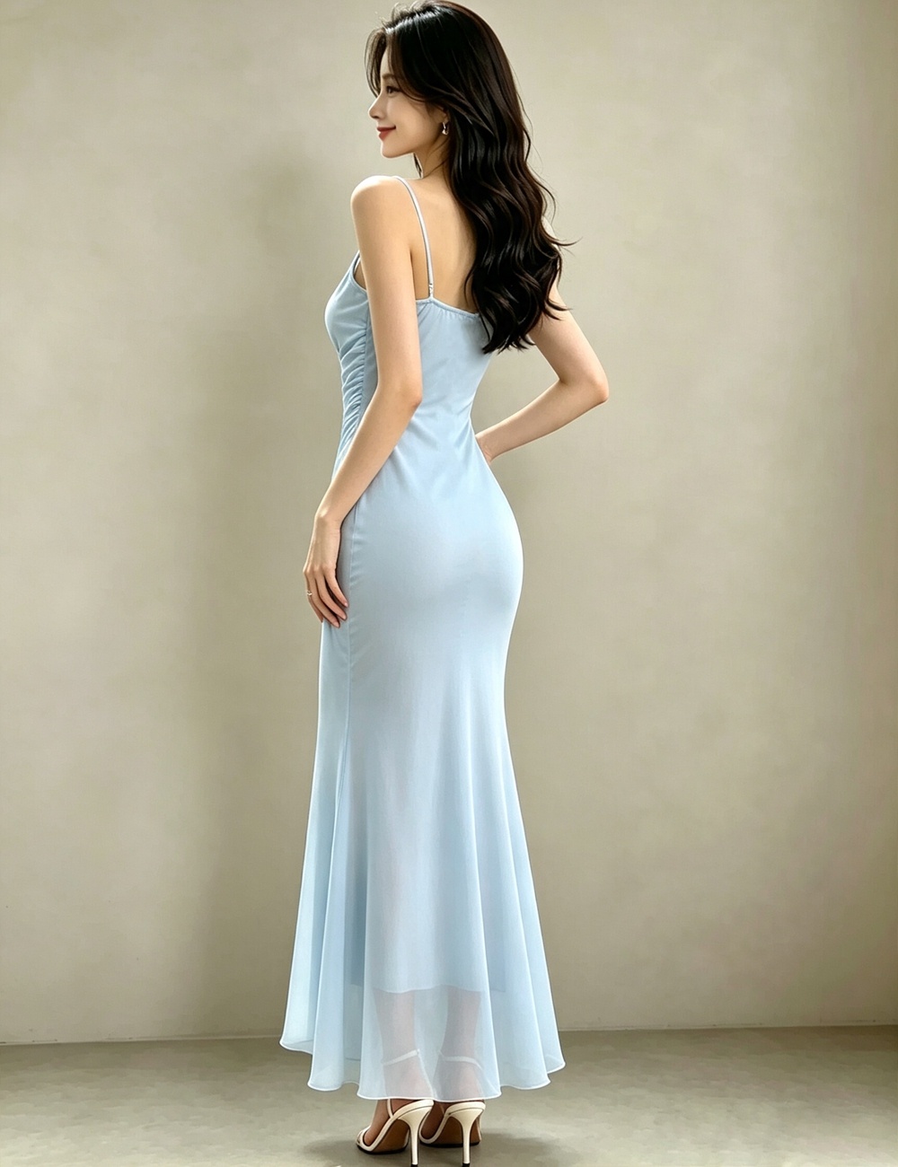 Mermaid slim sling dress package hip summer evening dress