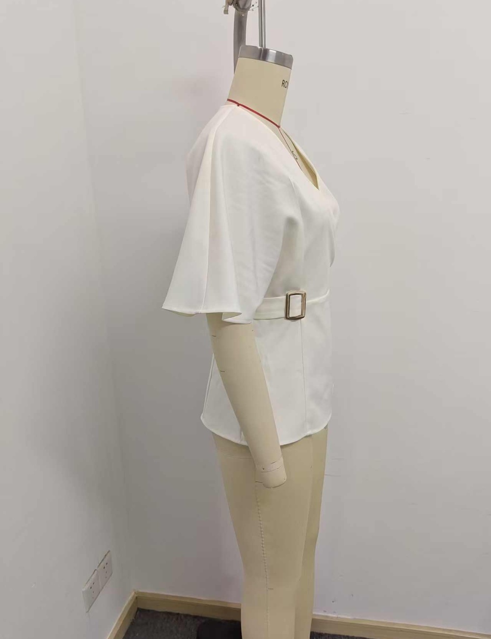 Bat sleeve all-match V-neck fashion shirt