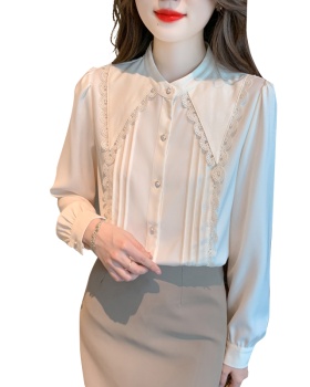 All-match Western style shirt France style autumn tops for women