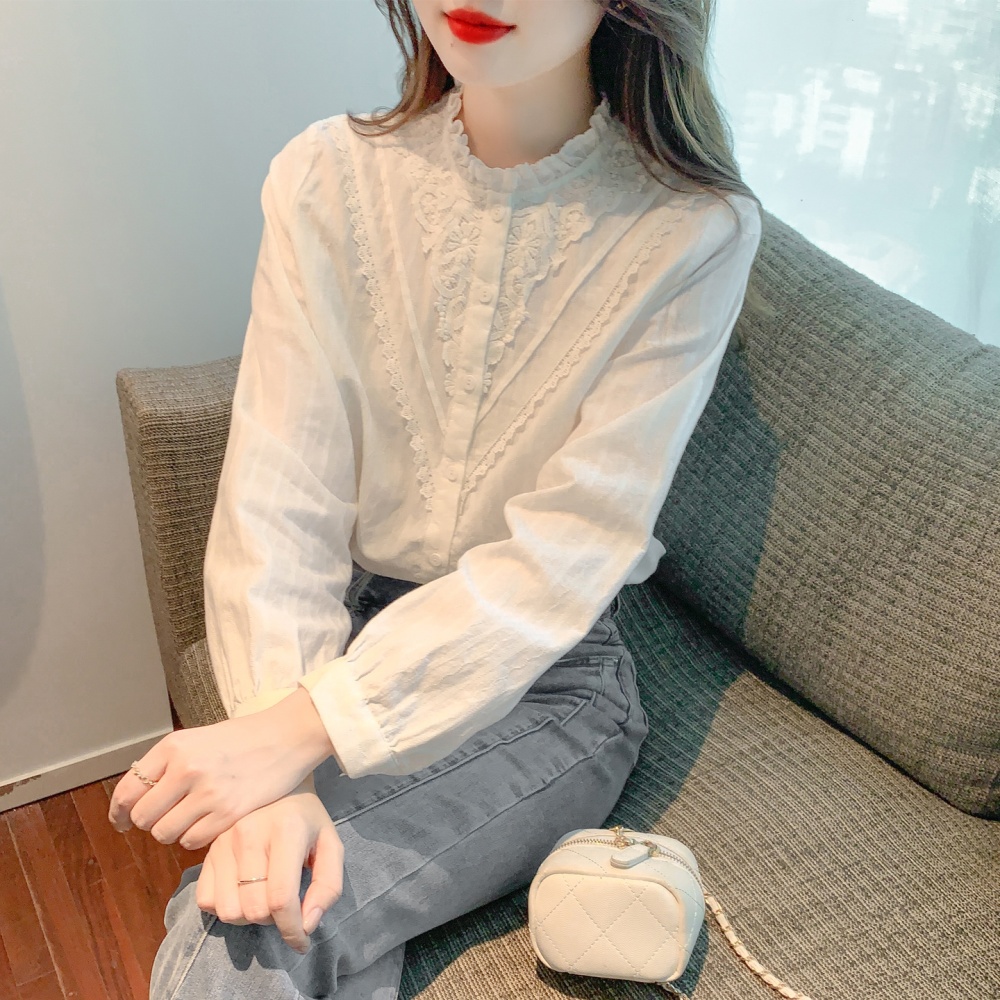 Temperament chiffon business suit commuting lace shirt