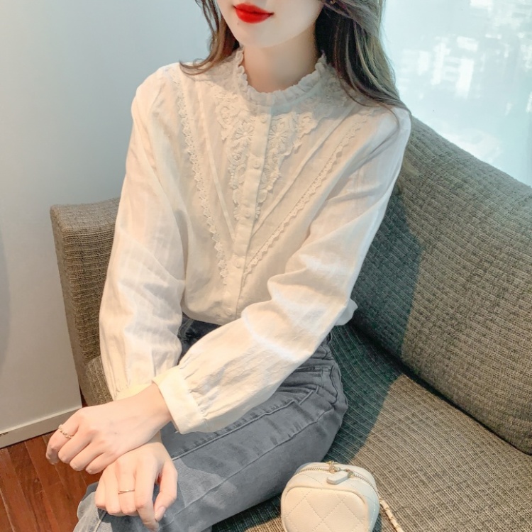 Temperament chiffon business suit commuting lace shirt