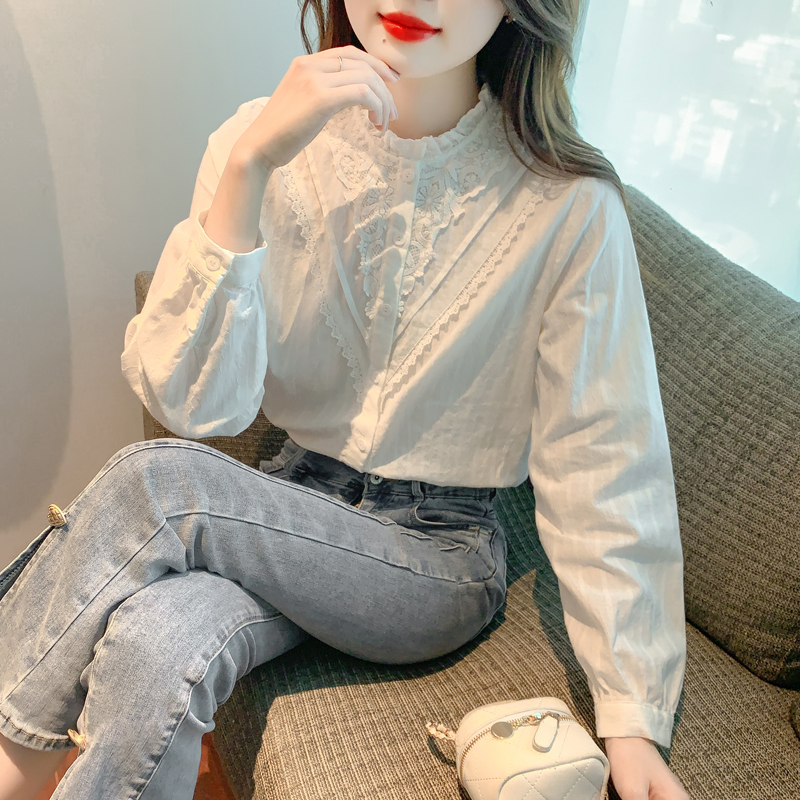 Temperament chiffon business suit commuting lace shirt