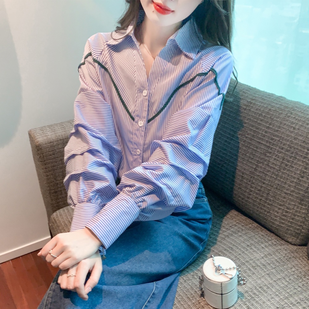 Autumn fashion tops all-match Western style shirt for women