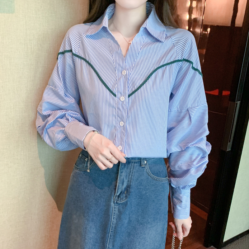 Autumn fashion tops all-match Western style shirt for women
