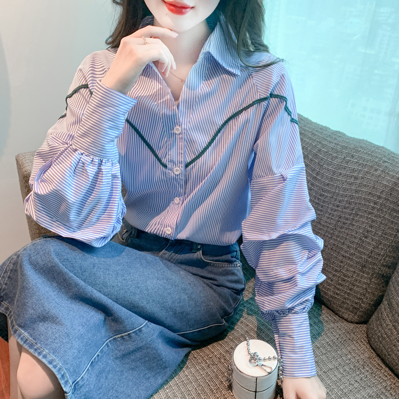 Autumn fashion tops all-match Western style shirt for women