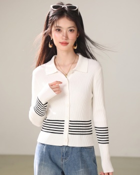 Western style fashion coat show young lapel sweater for women