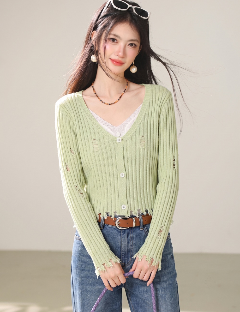 Slim lazy tops bottoming sweater for women