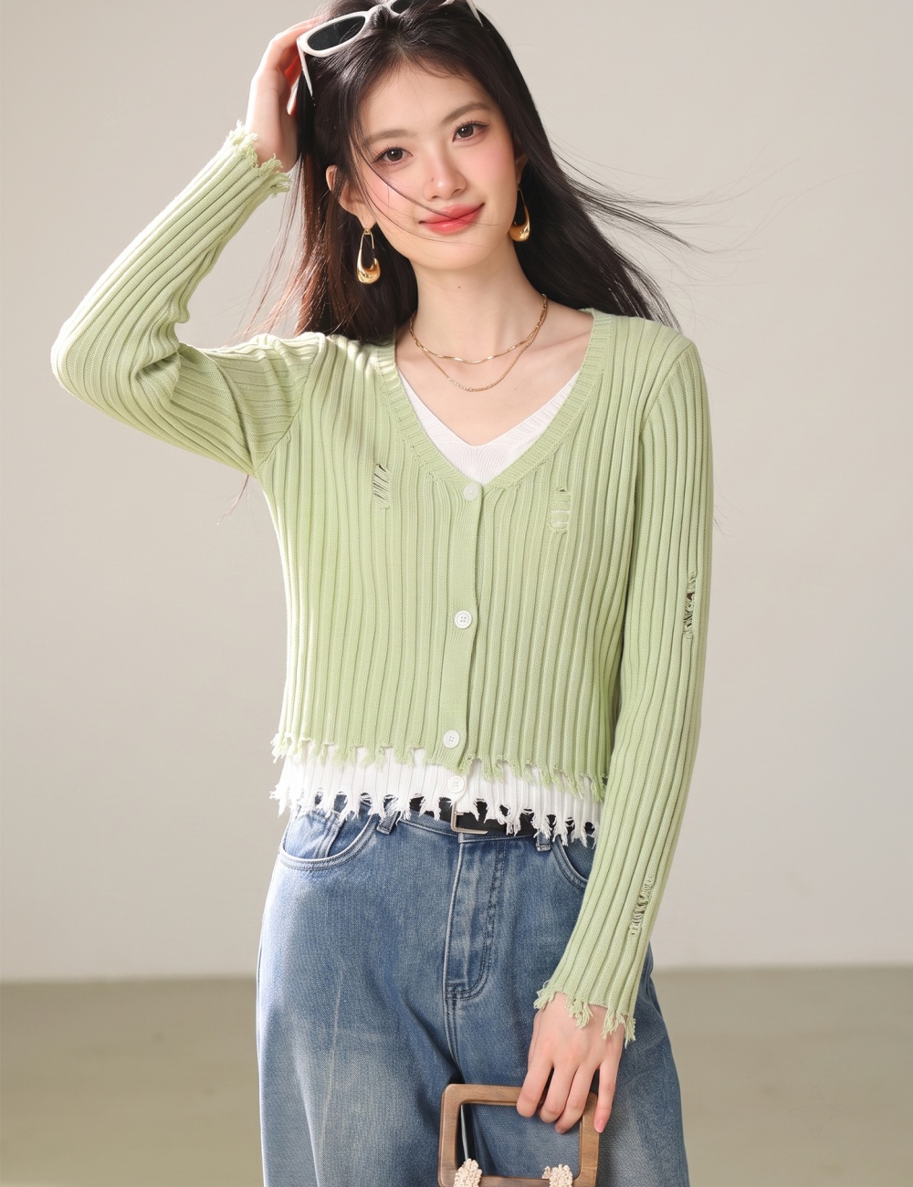 Slim lazy tops bottoming sweater for women