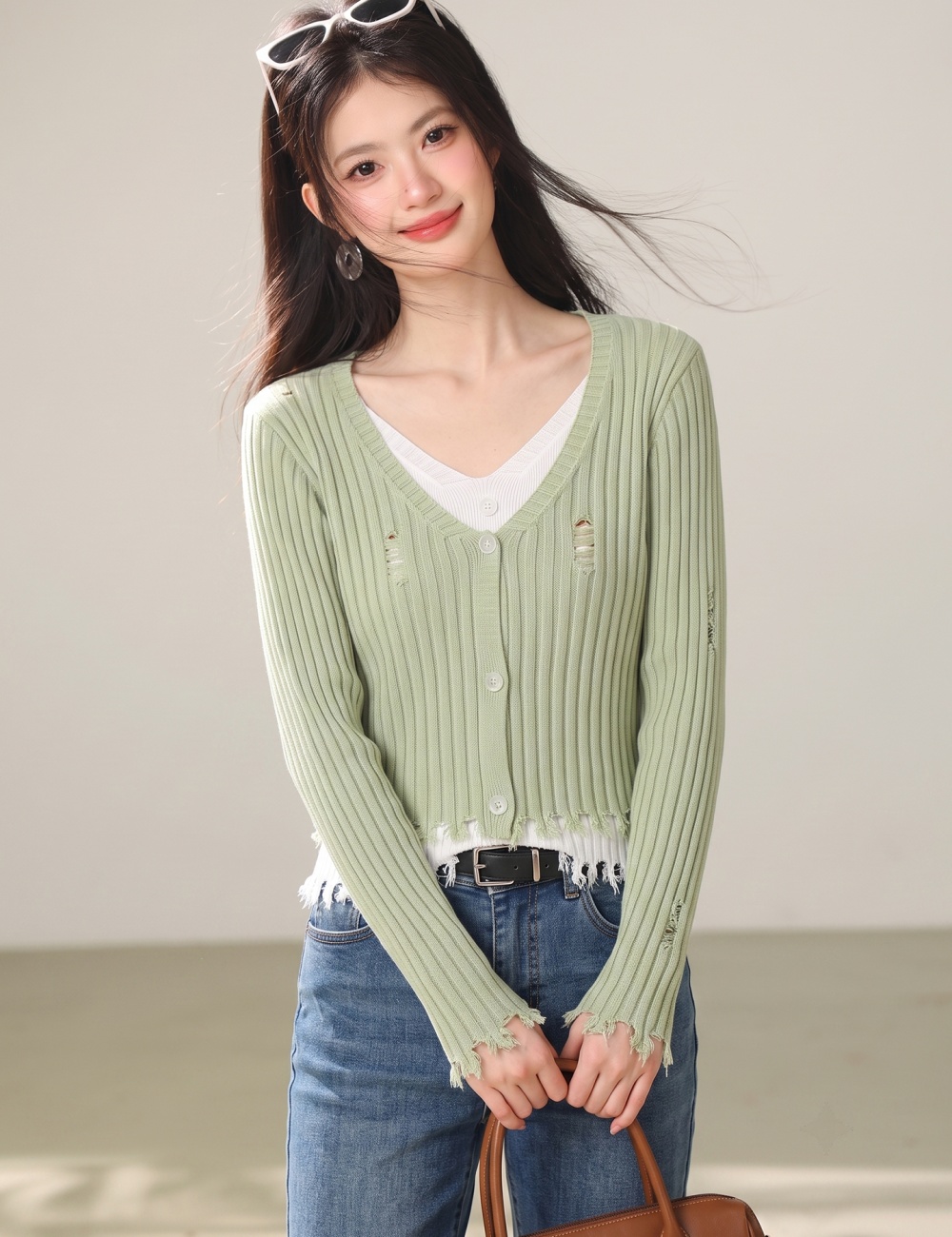 Slim lazy tops bottoming sweater for women