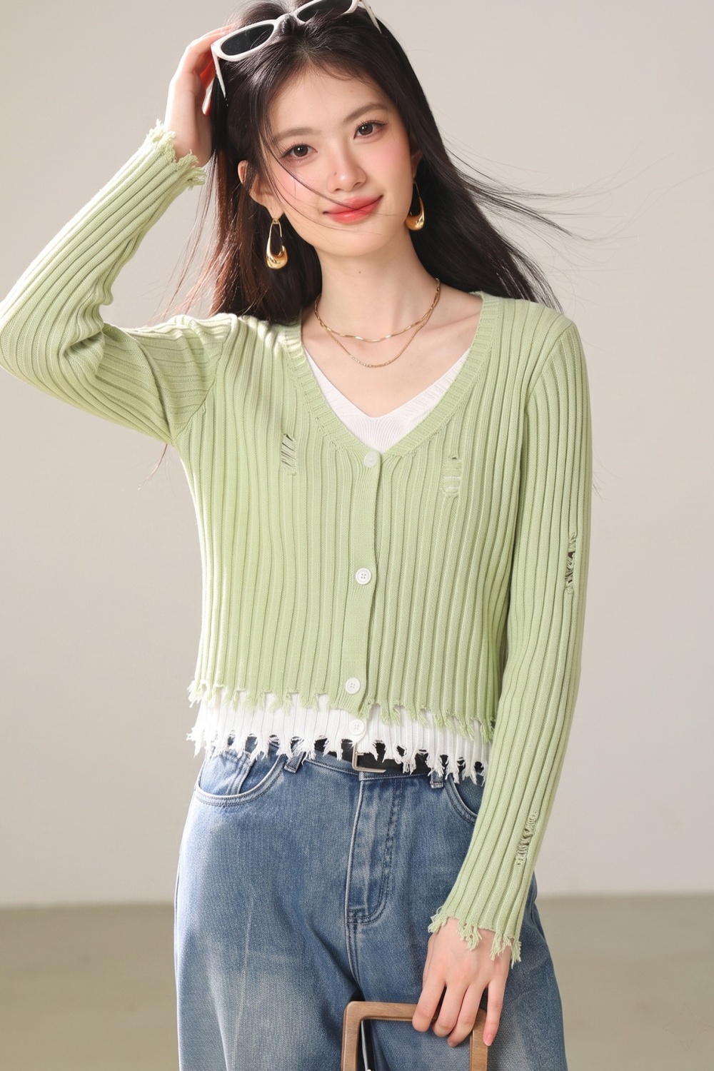 Slim lazy tops bottoming sweater for women
