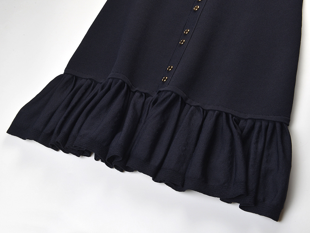 Slim France style short sleeve hem slim dress