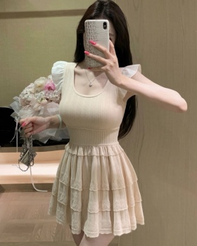 Temperament thin slim boats sleeve dress for women
