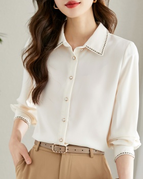 Straight fashion pure tops commuting profession shirt