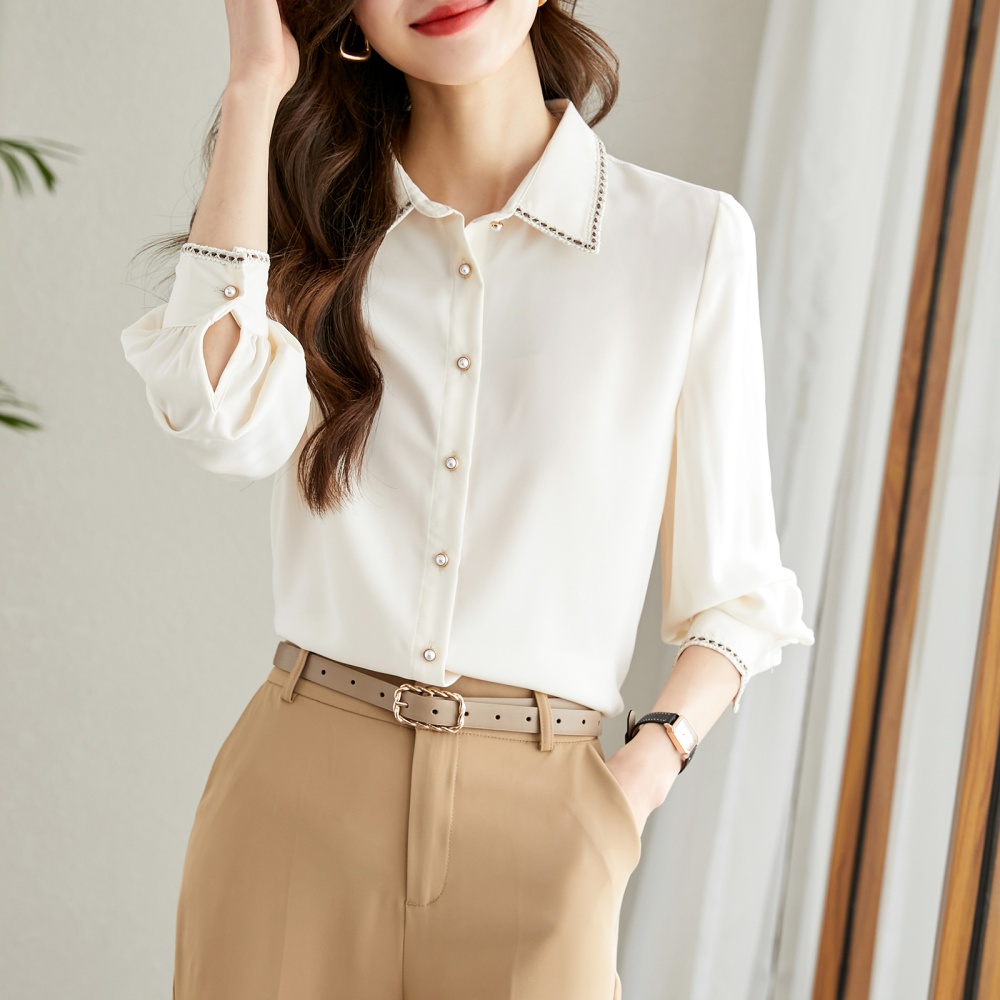 Straight fashion pure tops commuting profession shirt