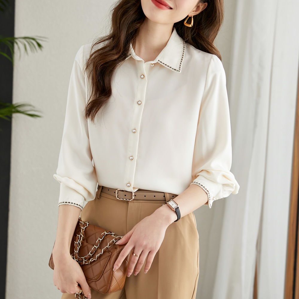 Straight fashion pure tops commuting profession shirt