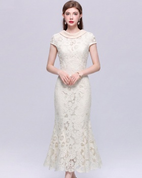 Elegant mermaid intellectuality ladies hollow dress