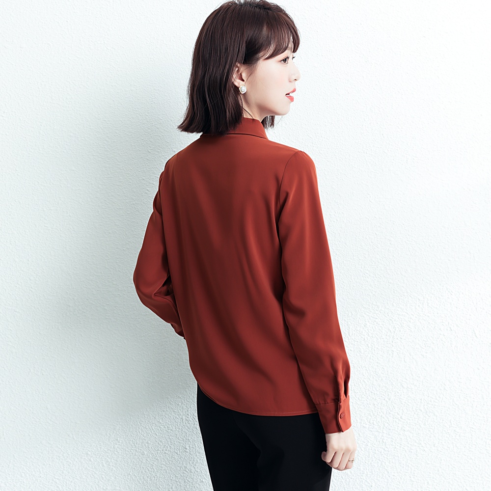 Autumn long sleeve tops niche Western style shirt for women