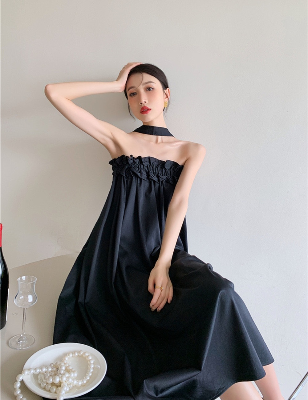 Banquet dress halter long dress for women