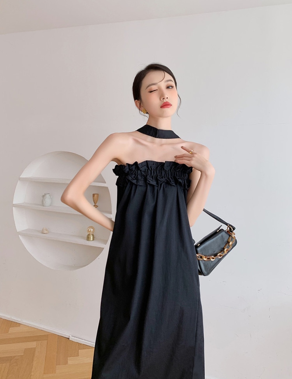 Banquet dress halter long dress for women