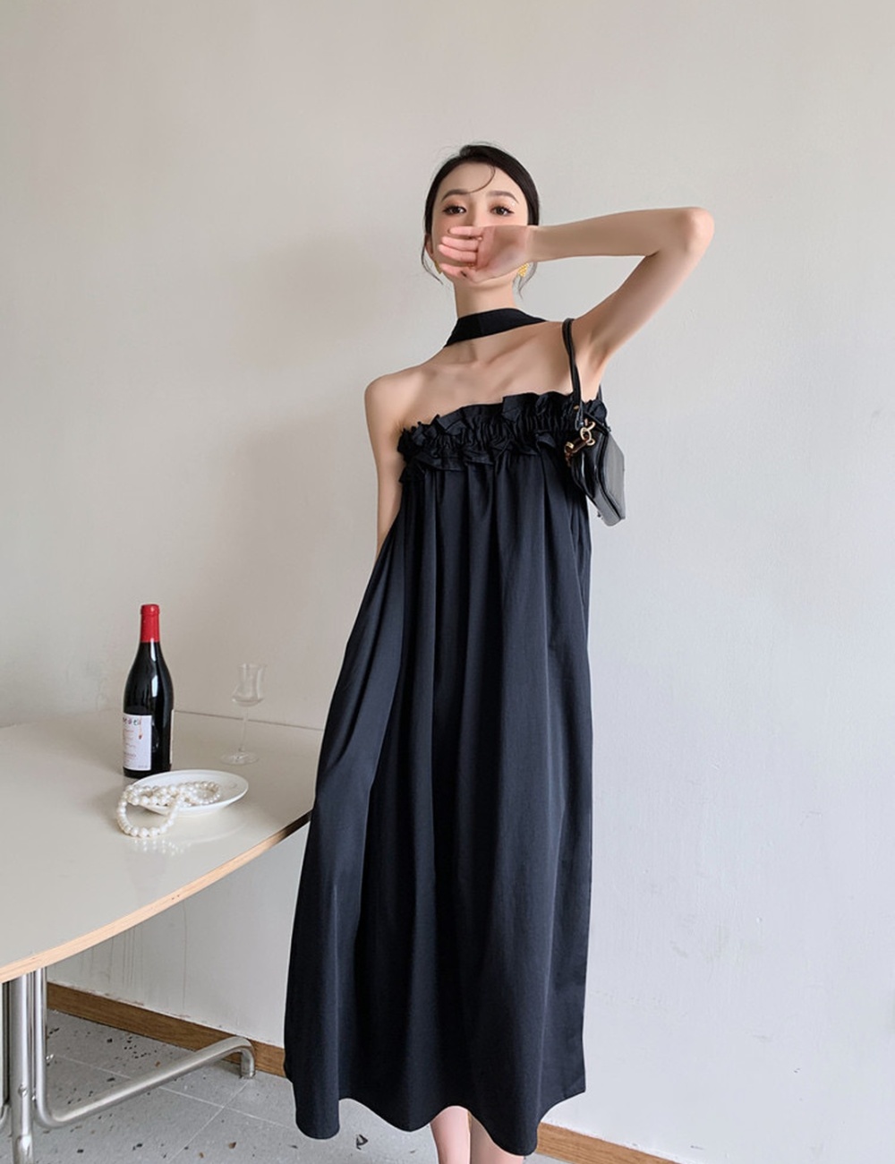 Banquet dress halter long dress for women