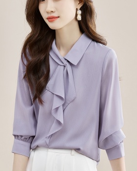 Lined inside the ride tops fashion bottoming shirt for women