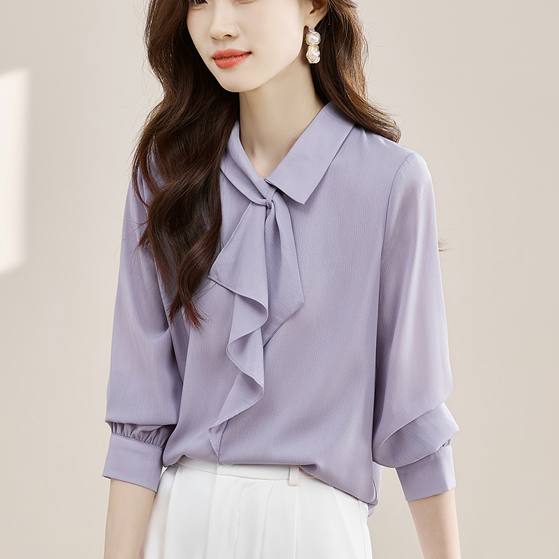 Lined inside the ride tops fashion bottoming shirt for women