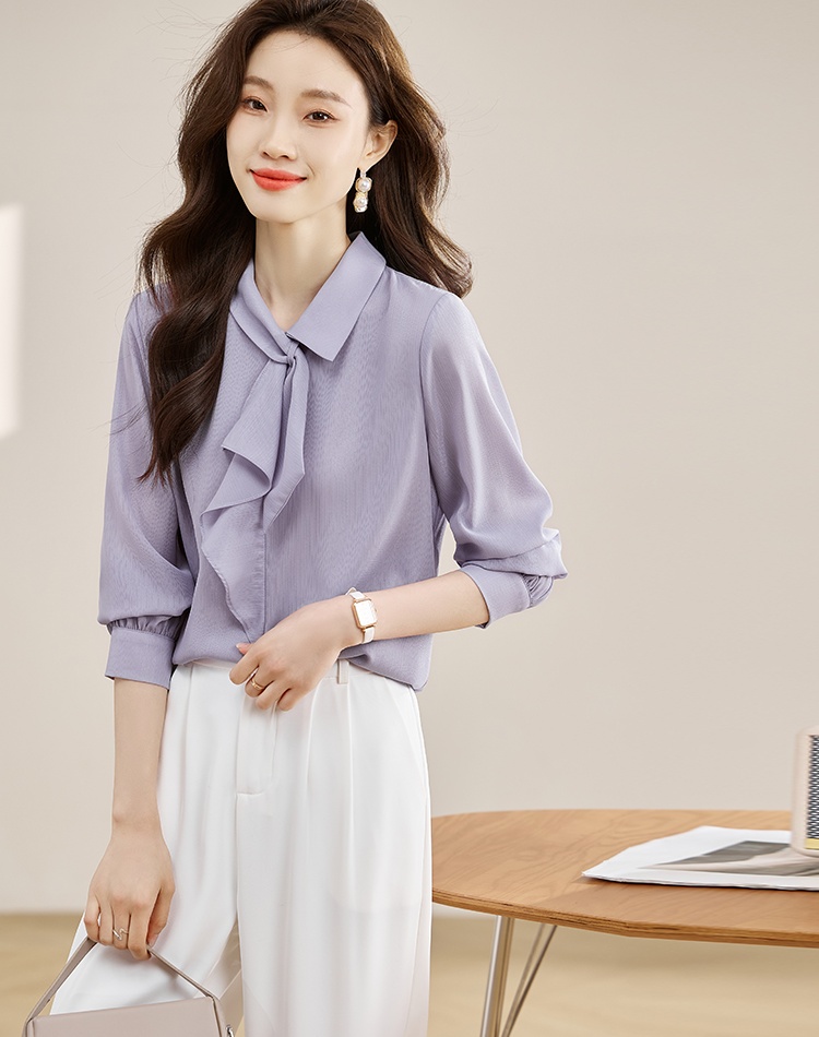 Lined inside the ride tops fashion bottoming shirt for women