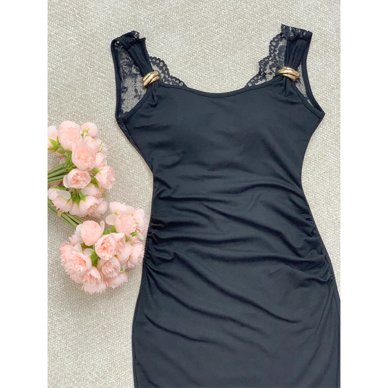 Slim temperament dress big halter long dress for women